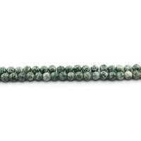 Green Spot Kamene perle, Krug, uglađen, možete DIY & različite veličine za izbor, zelen, nikal, olovo i kadmij besplatno, Prodano Per Približno 38 cm Strand