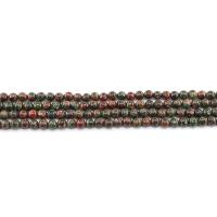 Unakite grânulos, Flores verdes, Roda, polido, DIY, cores misturadas, 6mm, Aprox 62PCs/Strand, vendido por Strand