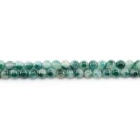 Jade Gyöngyök, Light Mottle Green Jade, Kerek, csiszolt, DIY, zöld, 10mm, Kb 38PC-k/Strand, Által értékesített Strand