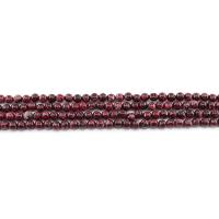 Perline gioielli gemme, Granito tinto, Cerchio, lucido, DIY, rosso, 6mm, Appross. 62PC/filo, Venduto da filo