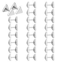 Rostfritt stål Stud Örhängen, 304 rostfritt stål, Triangle, för kvinna, fler färger för val, 13x8mm, Säljs av Par