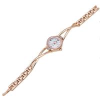 Montre bracelet de femmes, alliage de zinc, avec verre, Placage, pour femme & avec strass, plus de couleurs à choisir, protéger l'environnement, sans nickel, plomb et cadmium, 25x240mm, Vendu par PC