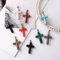 Gemstone Pendants Jewelry with Brass Cross & Unisex Sold By PC