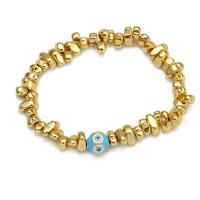 Evil Eye Jewelry Bracelet Brass handmade Unisex & enamel 200mm Sold By PC