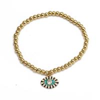 Evil Eye sieraden Armband, Messing, gold plated, voor vrouw & glazuur, meer kleuren voor de keuze, 50mm, Verkocht door PC