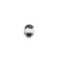 Stainless Steel Spacer Kralen, Titanium Staal, silver plated, glazuur, wit en zwart, 9x9mm, Verkocht door PC