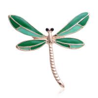 emalje broche, Zinc Alloy, Dragonfly, guldfarve belagt, for kvinde, flere farver til valg, 40x37mm, Solgt af PC