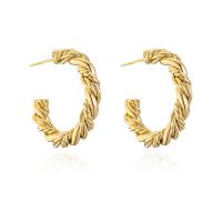 Brass Stud Earring 18K gold plated & for woman Sold By Pair