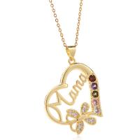 Cubic Zircon Micro Pave Brass Necklace with 1.96 inch extender chain Dragonfly 18K gold plated micro pave cubic zirconia & for woman Length Approx 15.35 Inch Sold By PC