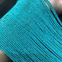 Χάντρες Turquoise, τυρκουάζ, γυαλισμένο, DIY & διαφορετικό μέγεθος για την επιλογή, γαλάζιο, Μήκος 38 cm, Sold Με PC