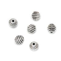 Zinek Spacer Beads, starožitné barva postříbřená, DIY, nikl, olovo a kadmium zdarma, 7.87mm, Cca 100PC/Bag, Prodáno By Bag