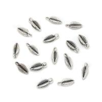 Zinklegierung Blatt Anhänger, antik silberfarben plattiert, unisex, frei von Nickel, Blei & Kadmium, 6x12.60mm, ca. 100PCs/Tasche, verkauft von Tasche