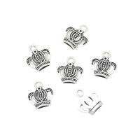 Sinc Alloy Crown Pendants, Corónach, dath airgid antique plátáilte, unisex & log, nicil, luaidhe & caidmiam saor in aisce, 16.80mm, Thart 100ríomhairí pearsanta/Mála, Díolta De réir Mála