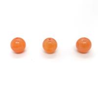 Natural Jade Beads Green Jade Round polished DIY orange Sold By PC