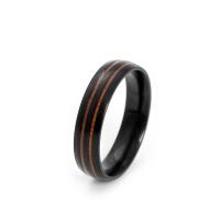 Anillo de dedo de acero inoxidable, acero inoxidable 304, engomada de gota, unisexo & diverso tamaño para la opción, Negro, 6mm, Vendido por UD