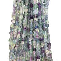 Natural Fluorite Beads irregular polished DIY mixed colors Approx 55/Strand Sold Per Approx 40 cm Strand