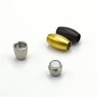 RVS magnetische sluiting, Titanium Staal, verschillende stijlen voor de keuze, meer kleuren voor de keuze, 3mm, 10pC's/Lot, Verkocht door Lot