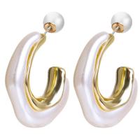 Pendientes de Perno de Aleación de Zinc, con resina, chapado en color dorado, Joyería & para mujer, más colores para la opción, 26x39mm, Vendido por Par