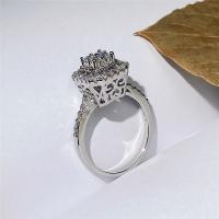 Cubic Zirconia Micro Pave Brass Ring platinum color plated & micro pave cubic zirconia Sold By PC