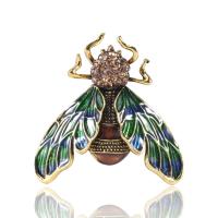 Glazuur broche, Zinc Alloy, Insect, voor vrouw & met strass, meer kleuren voor de keuze, nikkel, lood en cadmium vrij, 36x35mm, Verkocht door PC