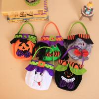 Tissus non tissés Sac à main Halloween, avec Pleuche, Halloween Design & styles différents pour le choix, plus de couleurs à choisir, 250x160mm, Vendu par PC