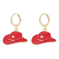 Zinc Alloy Drop Earrings gold color plated fashion jewelry & for woman & enamel Sold By Pair