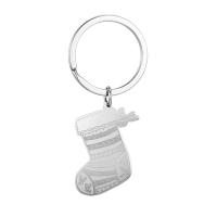 Z nerezové oceli Key zavírací, 304 Stainless Steel, Ponožky, Přenosné & Vánoční design & unisex, více barev na výběr, 23x27mm, Prodáno By PC