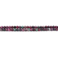 Jade Rainbow Bead, Rund, polerad, DIY & fasetterad, blandade färger, 6mm, Ca 62PC/Strand, Säljs av Strand