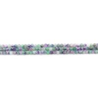 Jade Rainbow Bead, Rund, polerad, DIY & fasetterad, blandade färger, 6mm, Ca 62PC/Strand, Säljs av Strand