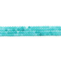 tingido de mármore grânulos, miçangas, Roda, polido, DIY, azul, 4mm, Aprox 90PCs/Strand, vendido por Strand