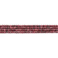 Färgad granit Bead, Rund, polerad, DIY & fasetterad, röd, 4mm, Ca 90PC/Strand, Säljs av Strand