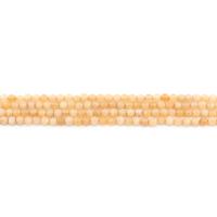 Barvené Marble Korálek, Kolo, lesklý, DIY & tváří, žlutý, 4mm, Cca 90PC/Strand, Prodáno By Strand