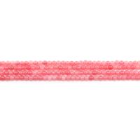 tingido de mármore grânulos, miçangas, Roda, polido, DIY, rosa, 4mm, Aprox 90PCs/Strand, vendido por Strand