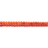 Färgat Marmor Bead, Rund, polerad, DIY, röd, 10mm, Ca 38PC/Strand, Säljs av Strand