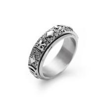 Titanium Staal Finger Ring, Gesneden, mode sieraden & verschillende grootte voor keus & voor de mens, oorspronkelijke kleur, 7.50mm, Verkocht door PC