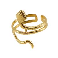 Titantium Cruach Finger Ring, Cruach Tíotáiniam, Nathair, 18K ór plátáilte, jewelry faisin & do bhean, órga, Méid:7, Díolta De réir PC