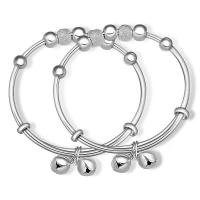 Kopparnickel Armring, silver pläterad, Justerbar & för barn, silver, Säljs av PC