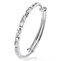 cuproníquel Brazalete, chapado en plata real, Ajustable & para mujer, color original, Vendido por UD