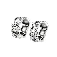 Brass Huggie Hoop Earring thick silver plated fashion jewelry & for woman original color Sold By Bag