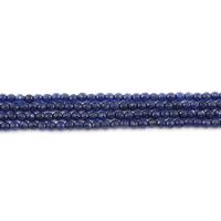 gefärbter Marmor Perle, rund, poliert, DIY & facettierte, Lapislazuli, 4mm, ca. 90PCs/Strang, verkauft von Strang