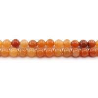 Aventurine χάντρες, Red Aventurine, Γύρος, γυαλισμένο, DIY & διαφορετικό μέγεθος για την επιλογή, πορτοκάλι, Sold Per Περίπου 38 cm Strand