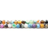 Fire Agate Beads Round polished DIY mixed colors Sold Per Approx 38 cm Strand