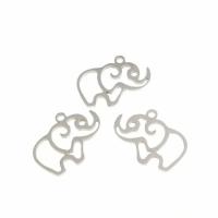 Pingentes de titânio, Partículas de aço, Elefante, polido, joias de moda & unissex, Mais cores pare escolha, 18x14mm, vendido por PC