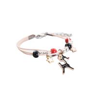 Porcelana Pulsera, con Cordón de cera & aleación de zinc, chapado, para mujer & esmalte, más colores para la opción, longitud 7.08 Inch, 10PCs/Grupo, Vendido por Grupo