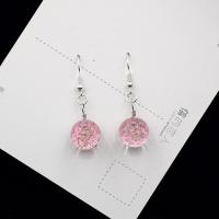 Pendiente de perlas de cristal, Vidrio, con Flores secas, diferentes estilos para la opción & para mujer, más colores para la opción, 12mm, 10PCs/Grupo, Vendido por Grupo