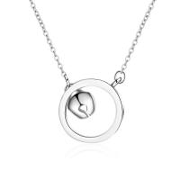 Messing halskettingen, met 3.5cm extender keten, Donut, platinum plated, mode sieraden & voor vrouw, nikkel, lood en cadmium vrij, 13mm, Lengte Ca 40 cm, Verkocht door PC