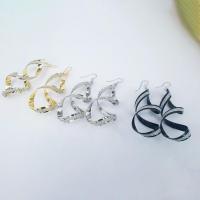 Zinc Alloy Drop Earrings plated for woman & hollow & frosted nickel lead & cadmium free Sold By Bag