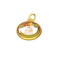 Zinc Alloy Enamel Pendants die-casting gold Sold By Bag