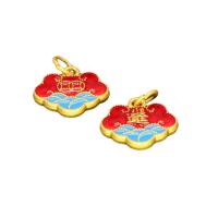 Zinc Alloy Enamel Pendants die-casting gold Sold By Bag