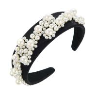 Hair Bands Cloth with ABS Plastic Pearl & Zinc Alloy fashion jewelry & for woman Sold By PC